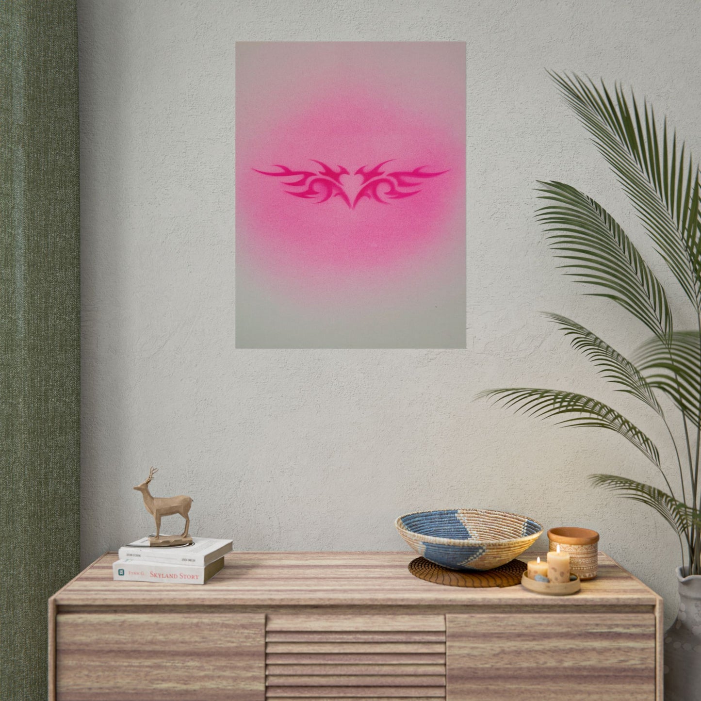"trampstamp" airbrush rolled print