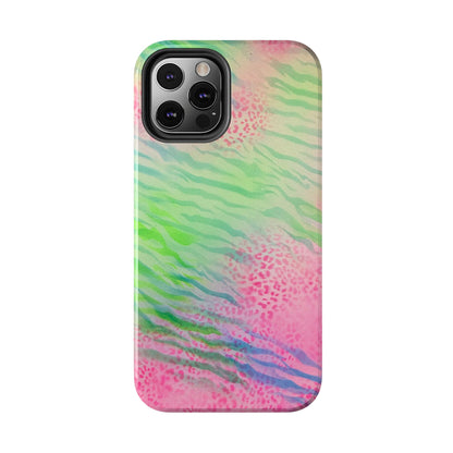 "teal cheetah" airbrush iPhone case