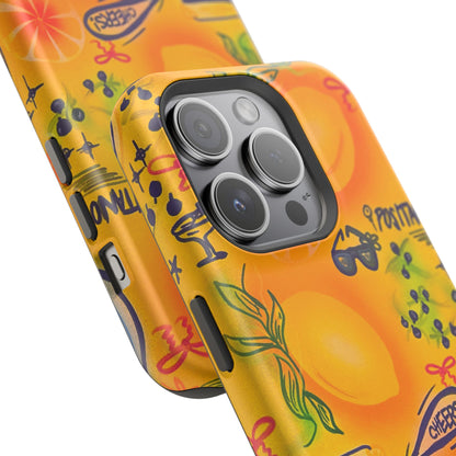 MagSafe Airbrush iPhone Hülle „citrus coastline“