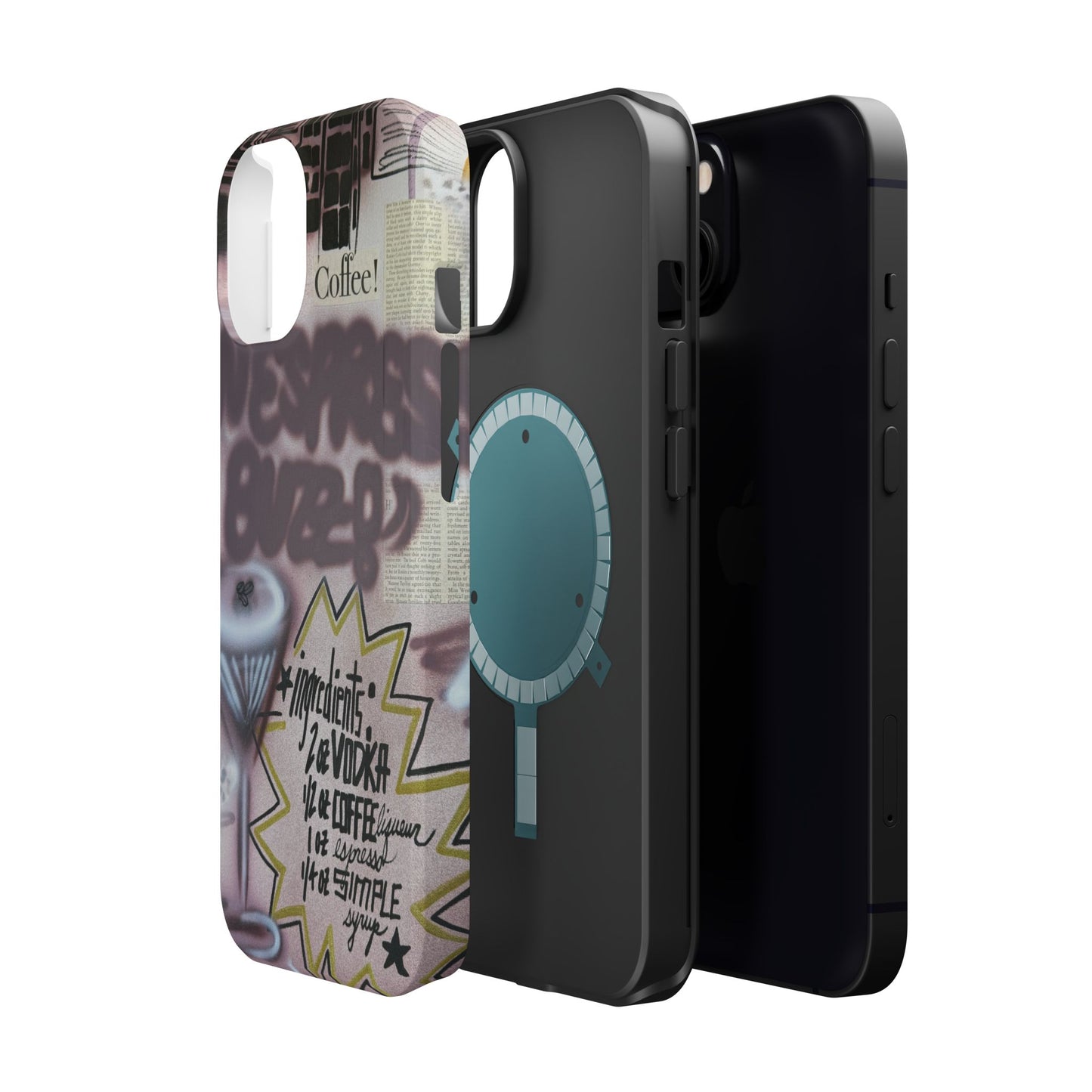 MagSafe "espresso martini" airbrush iPhone case