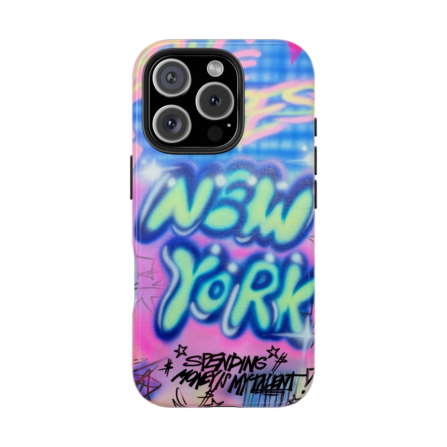 "spending money is my talent" airbrush iPhone case