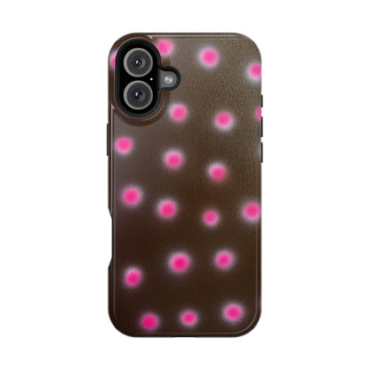 MagSafe "cherry mocha polka dot" airbrush iPhone case