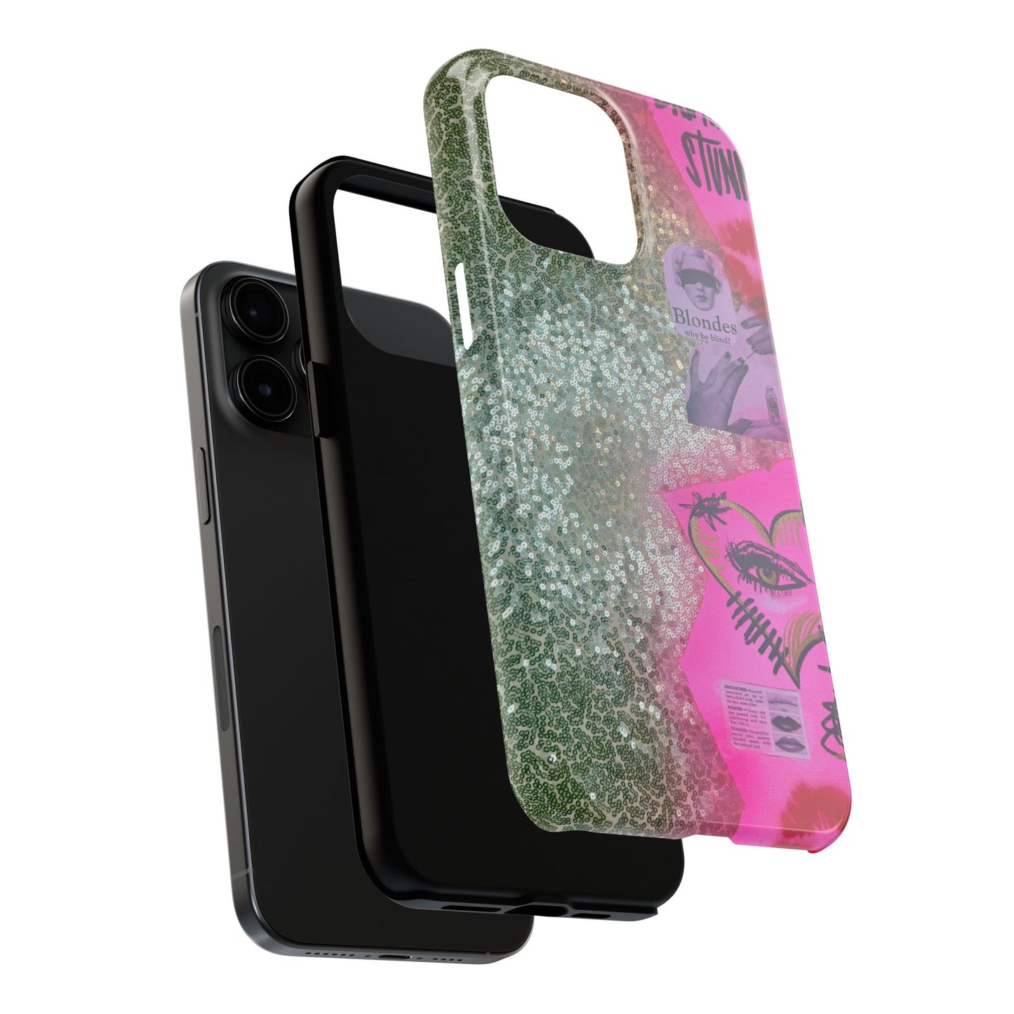 "glitter gloss" airbrush iPhone case