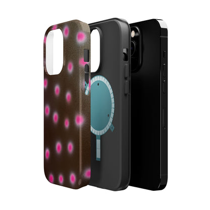 MagSafe "cherry mocha polka dot" airbrush iPhone case