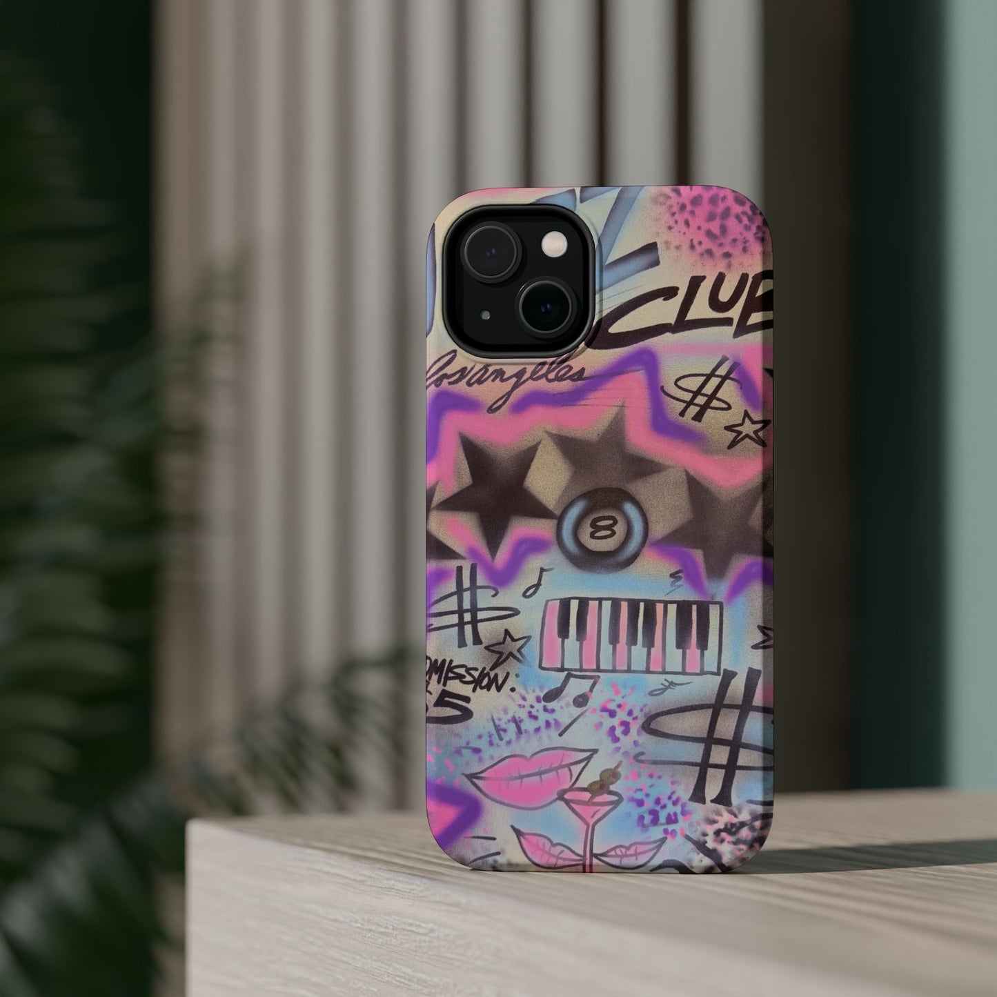 MagSafe "jazz club" airbrush iPhone case