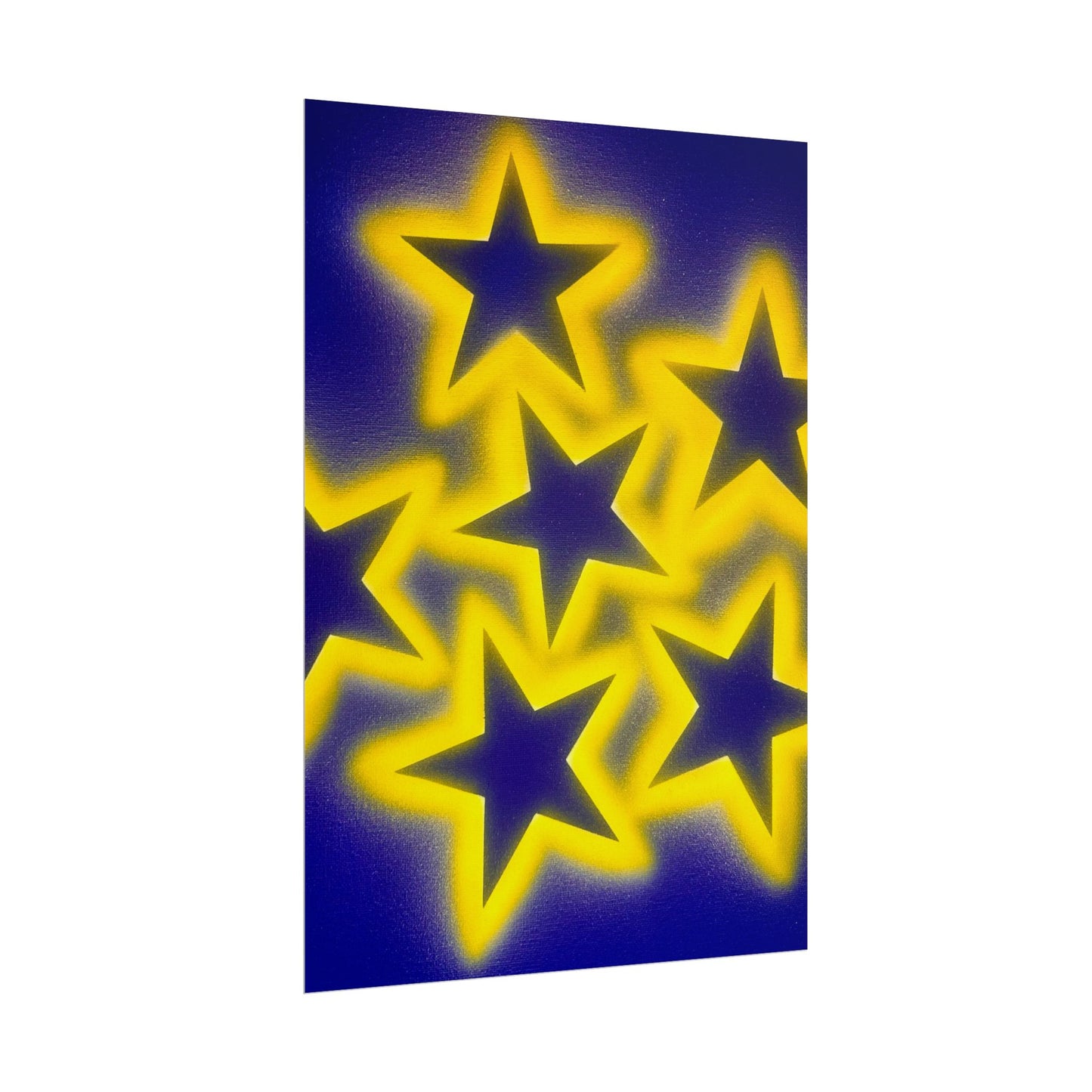 "cosmic crush" airbrush rolled print