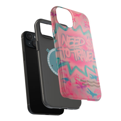 MagSafe "need $$ to travel" airbrush iPhone case