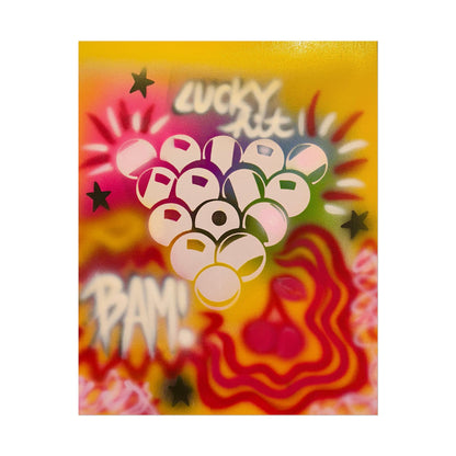"bright billiards" airbrush rolled print