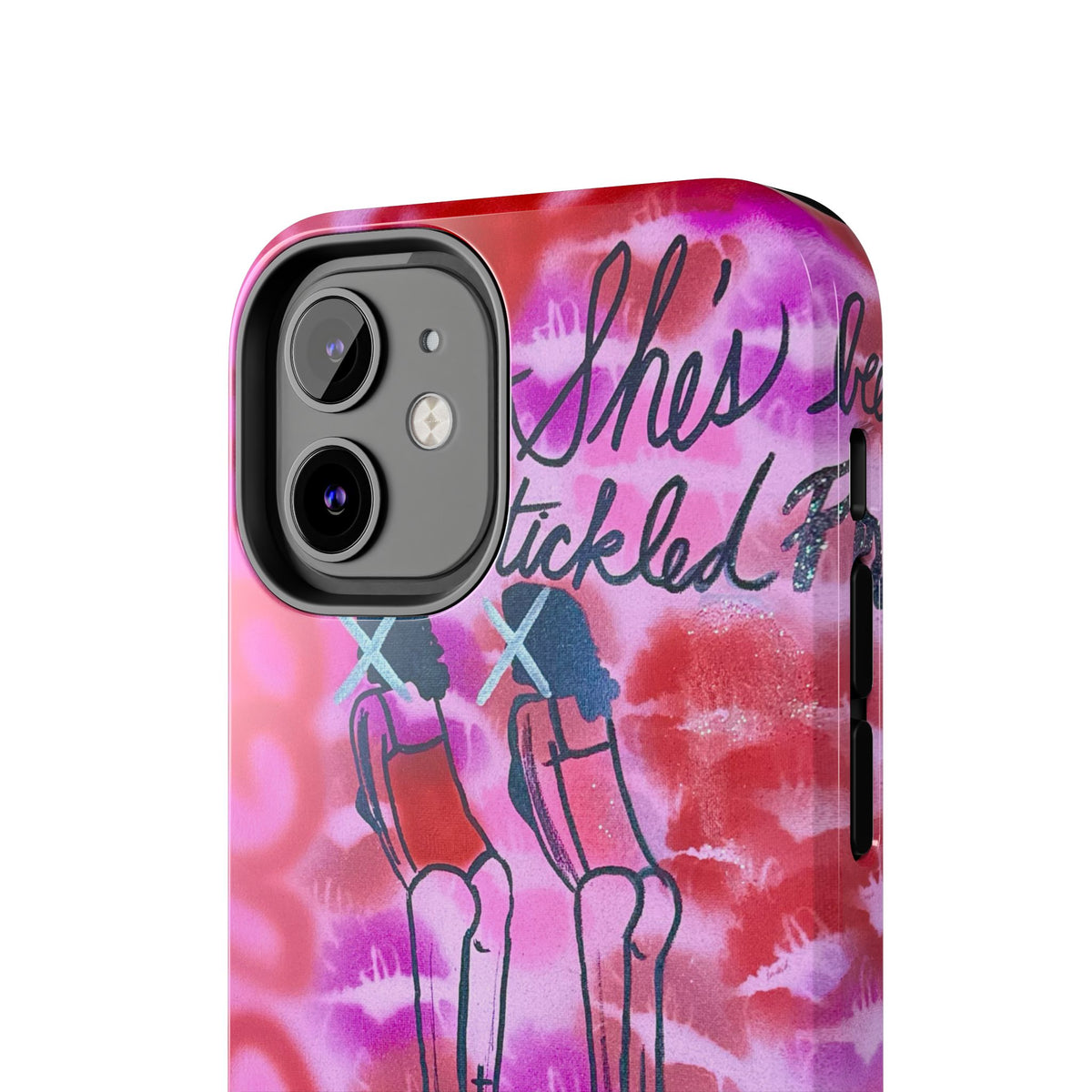 "tickled pink" airbrush iPhone case