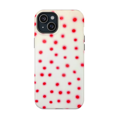 MagSafe "vanilla cherry polka dot" airbrush iPhone case