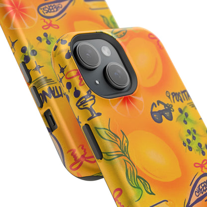 MagSafe Airbrush iPhone Hülle „citrus coastline“
