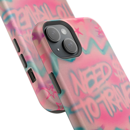 MagSafe "need $$ to travel" airbrush iPhone case
