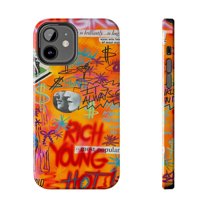 "young, rich, hot!" airbrush iPhone case