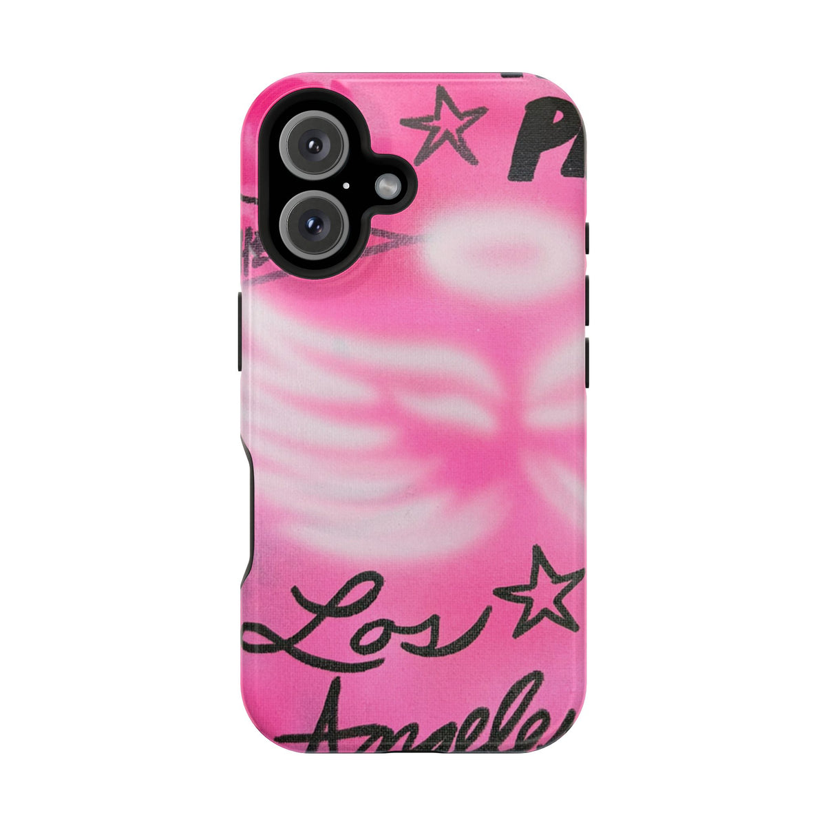 MagSafe "pinke Engelsflügel" Airbrush iPhone Hülle