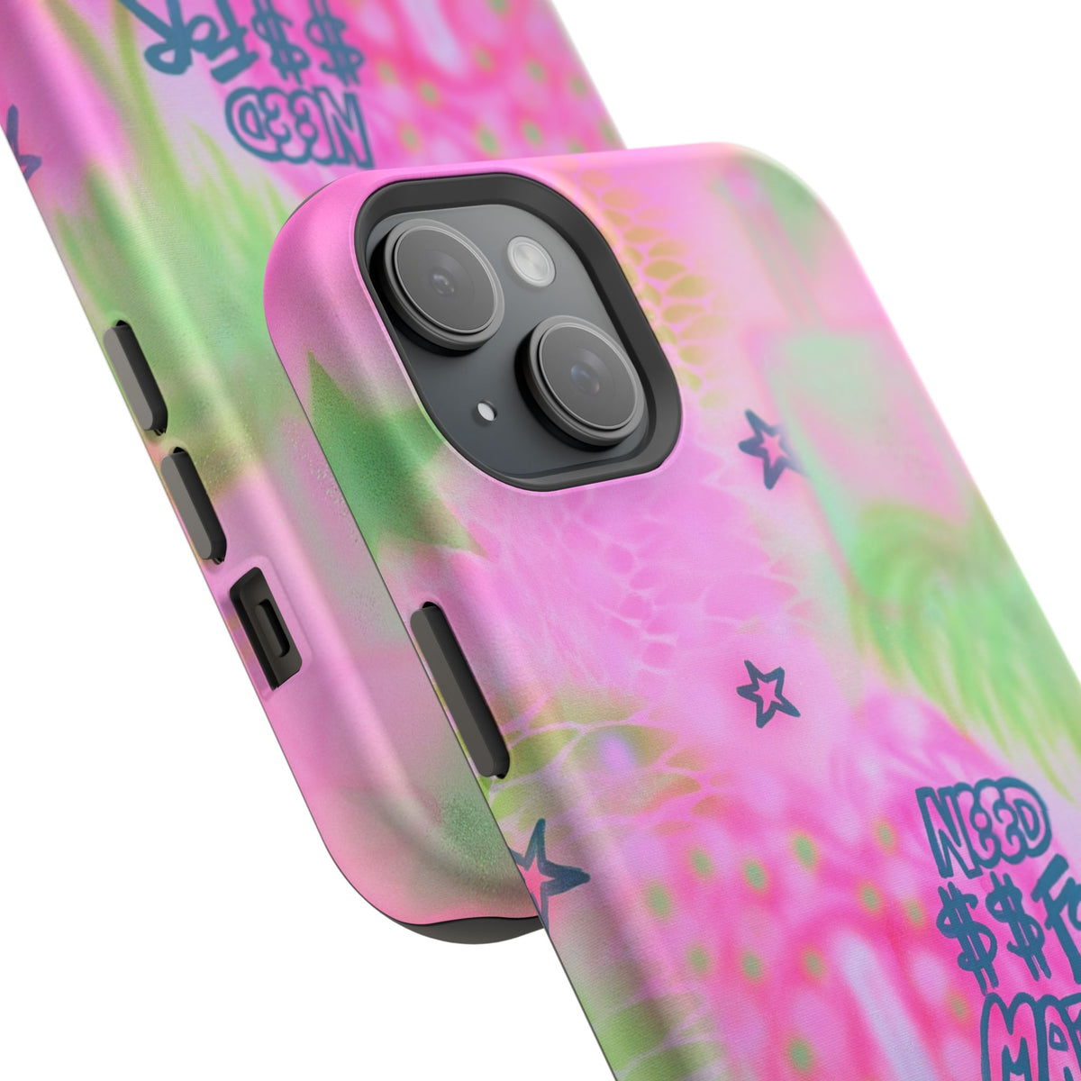MagSafe "need $$ for matcha" airbrush iPhone case