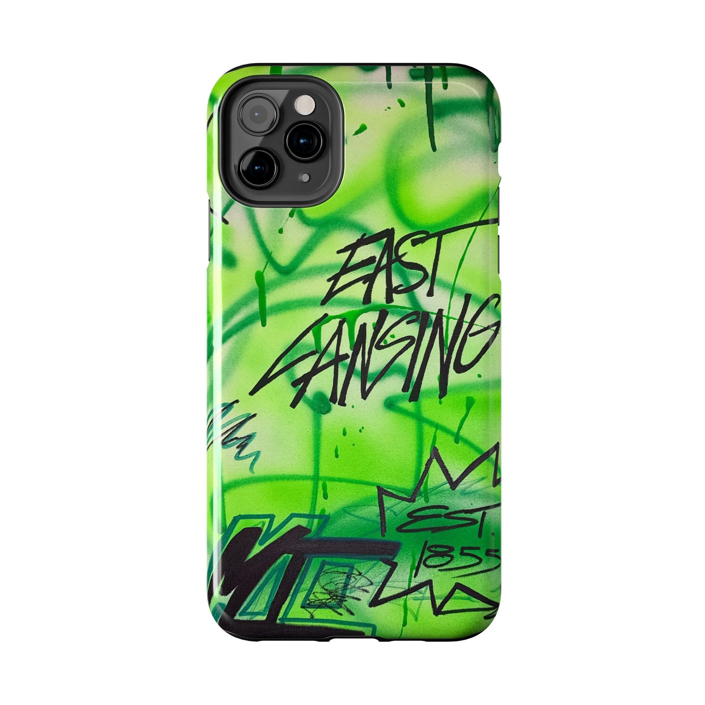 "east lansing, mi" airbrush iPhone case