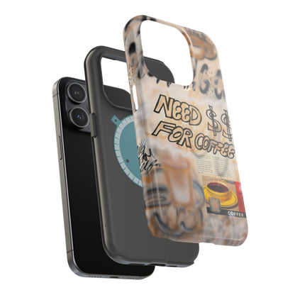 MagSafe "need $$ for coffee" airbrush iPhone case