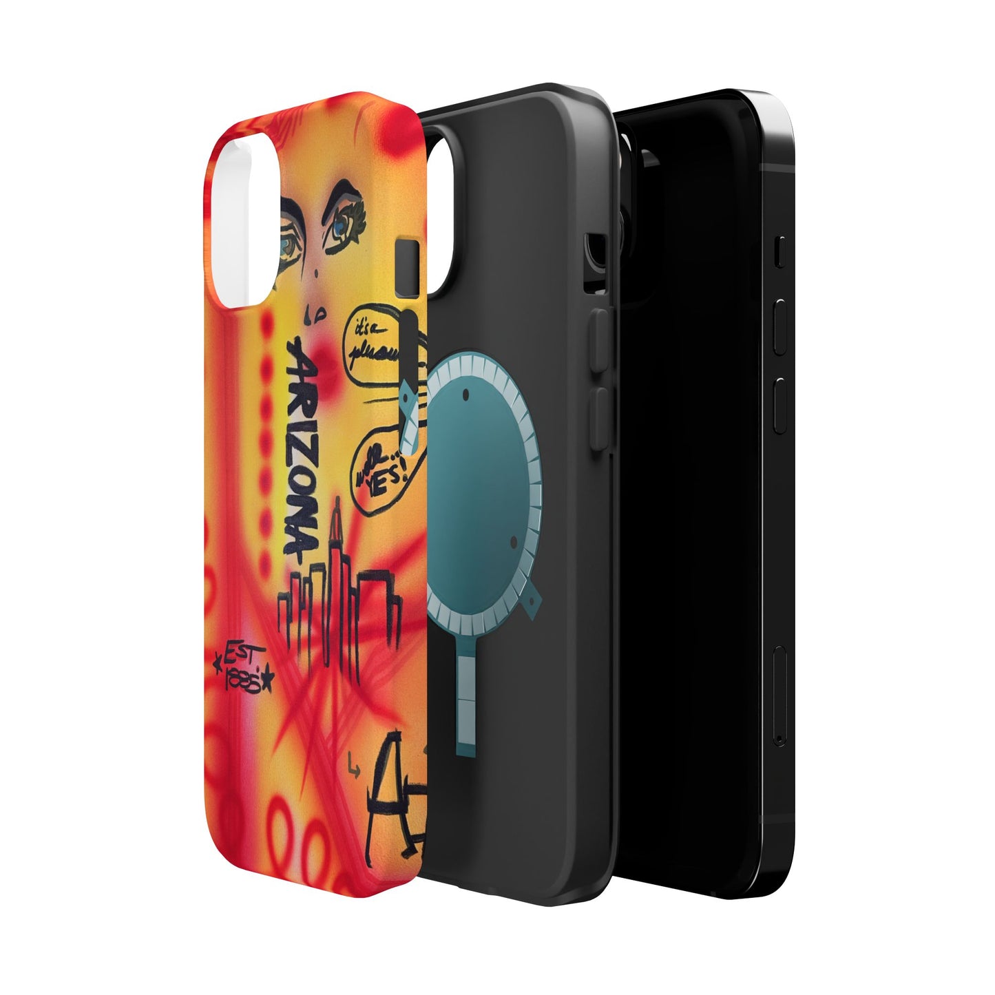 MagSafe "tempe, az" airbrush iPhone case