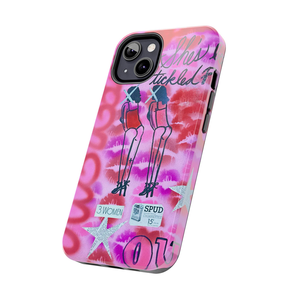 "tickled pink" airbrush iPhone case