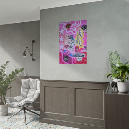"intellectual energy" airbrush rolled print