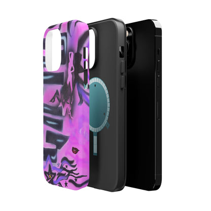 MagSafe "neon nights" airbrush iPhone case