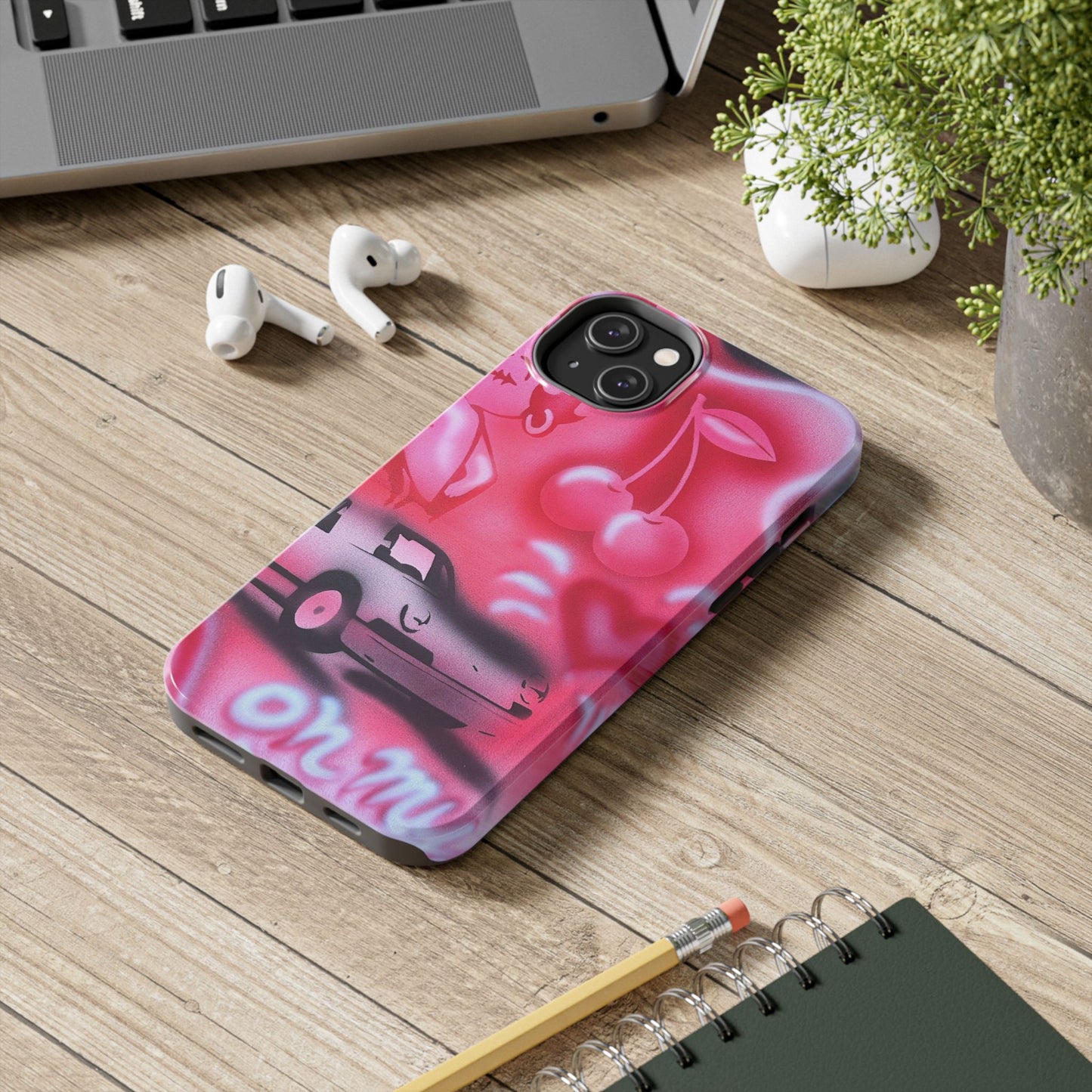 "on her way" airbrush iPhone case