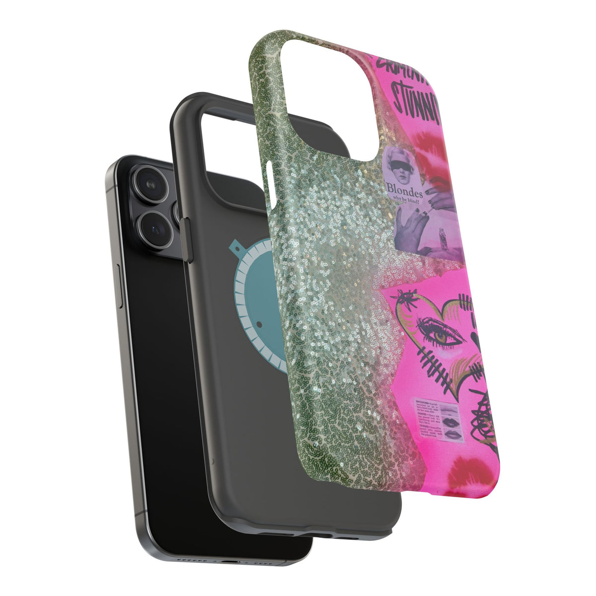 MagSafe "glitter gloss" airbrush iPhone case