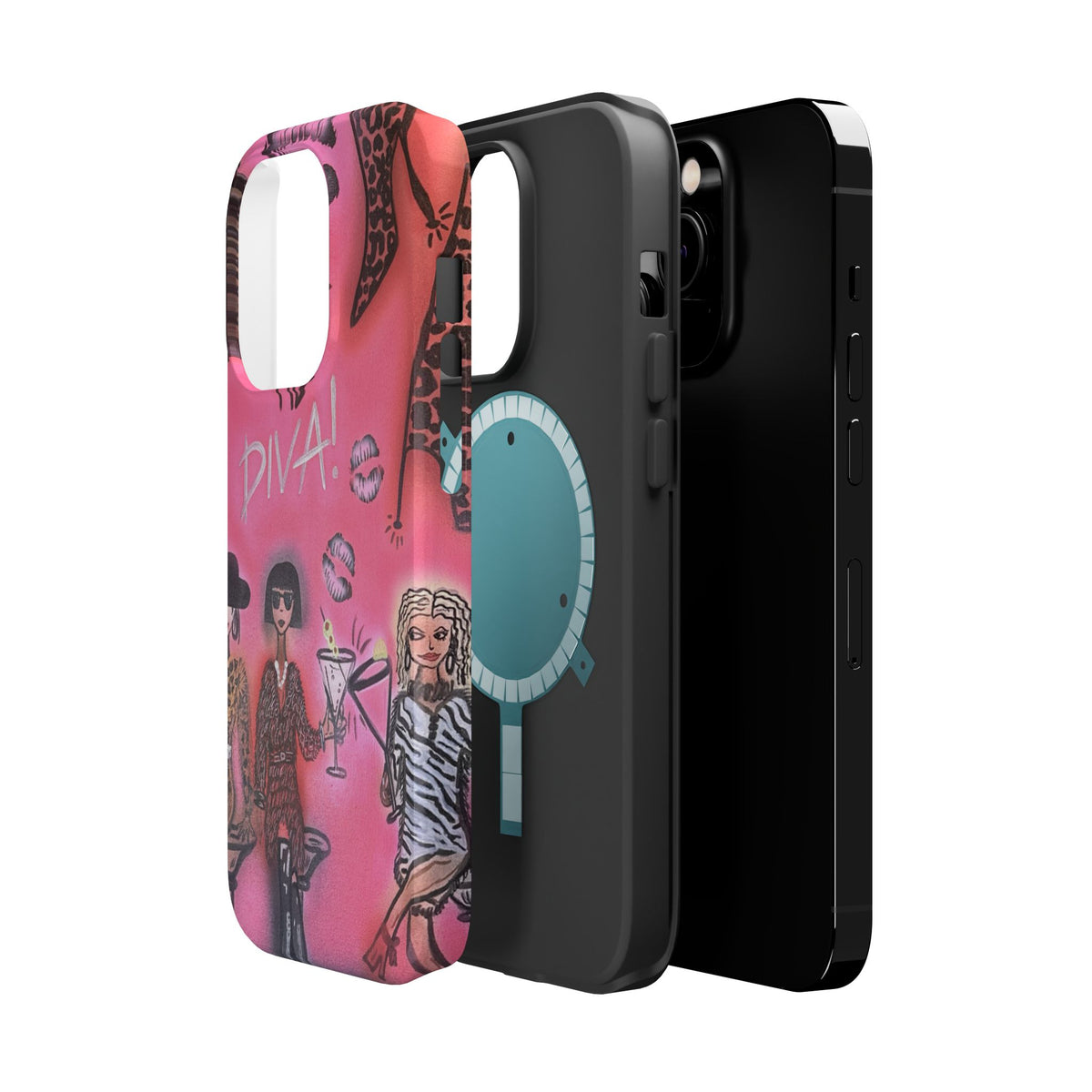 MagSafe "party diva" airbrush iPhone case
