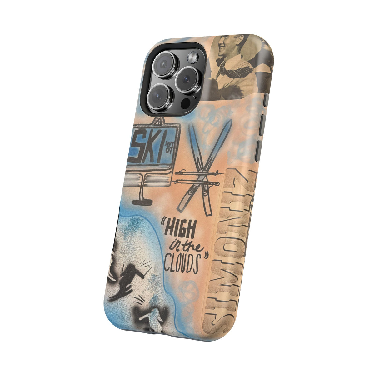 MagSafe „high in the clouds“ Airbrush iPhone Hülle