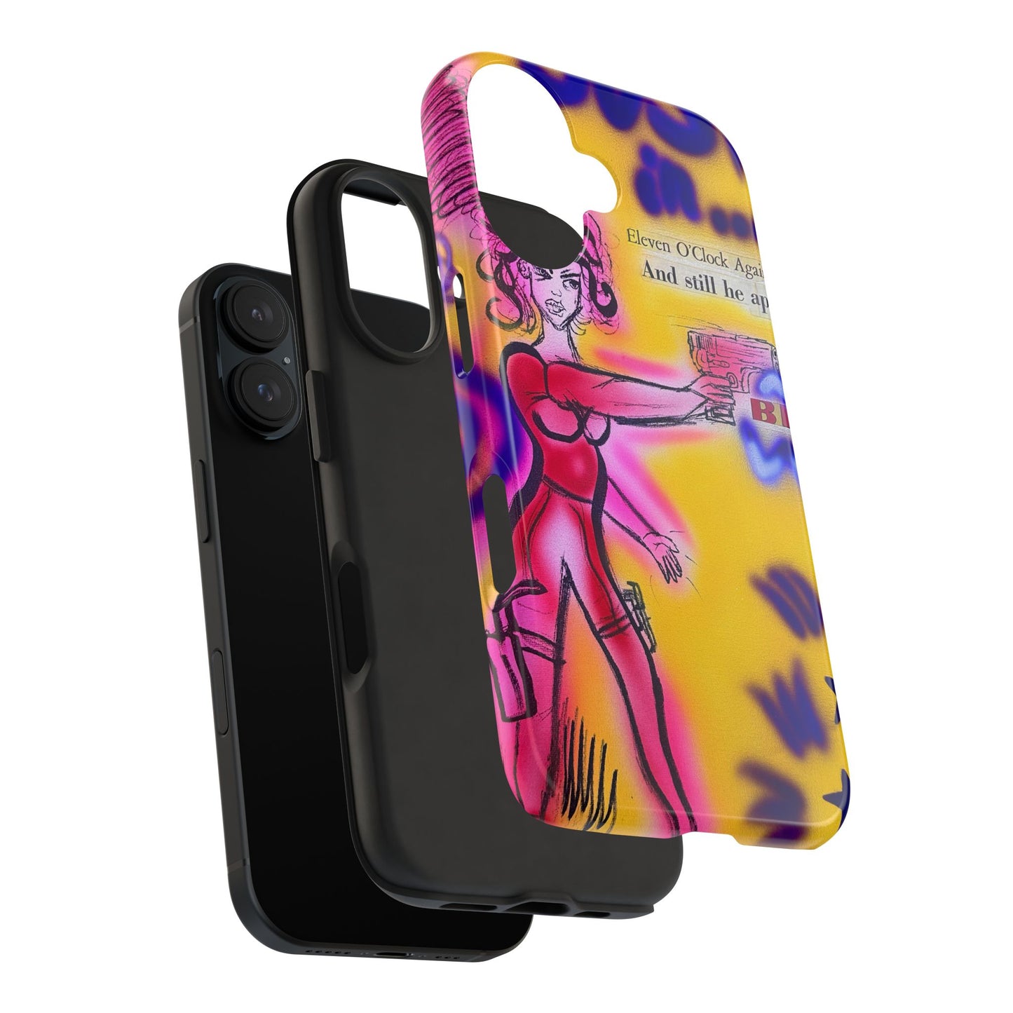 "spiraling thoughts" airbrush iPhone case