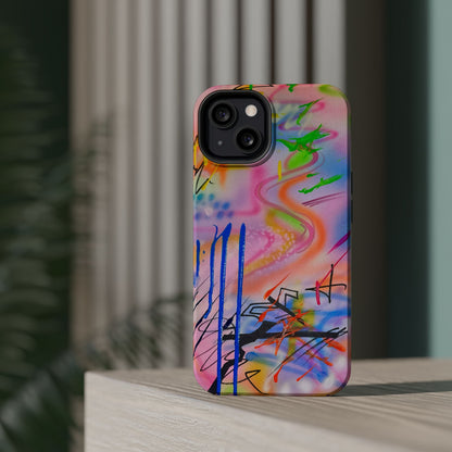 MagSafe "neon haze" airbrush iPhone case
