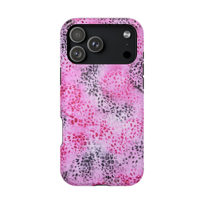 MagSafe "pink cheetah" airbrush iPhone case