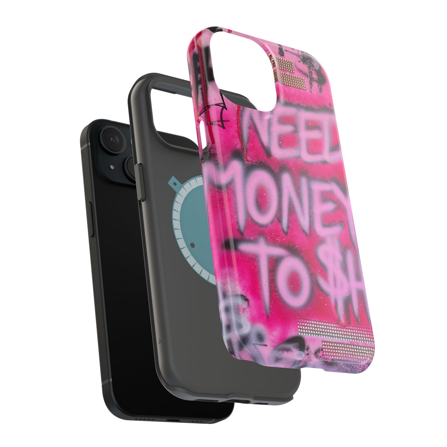 MagSafe "need $$ to shop" airbrush iPhone case