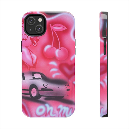 "on her way" airbrush iPhone case