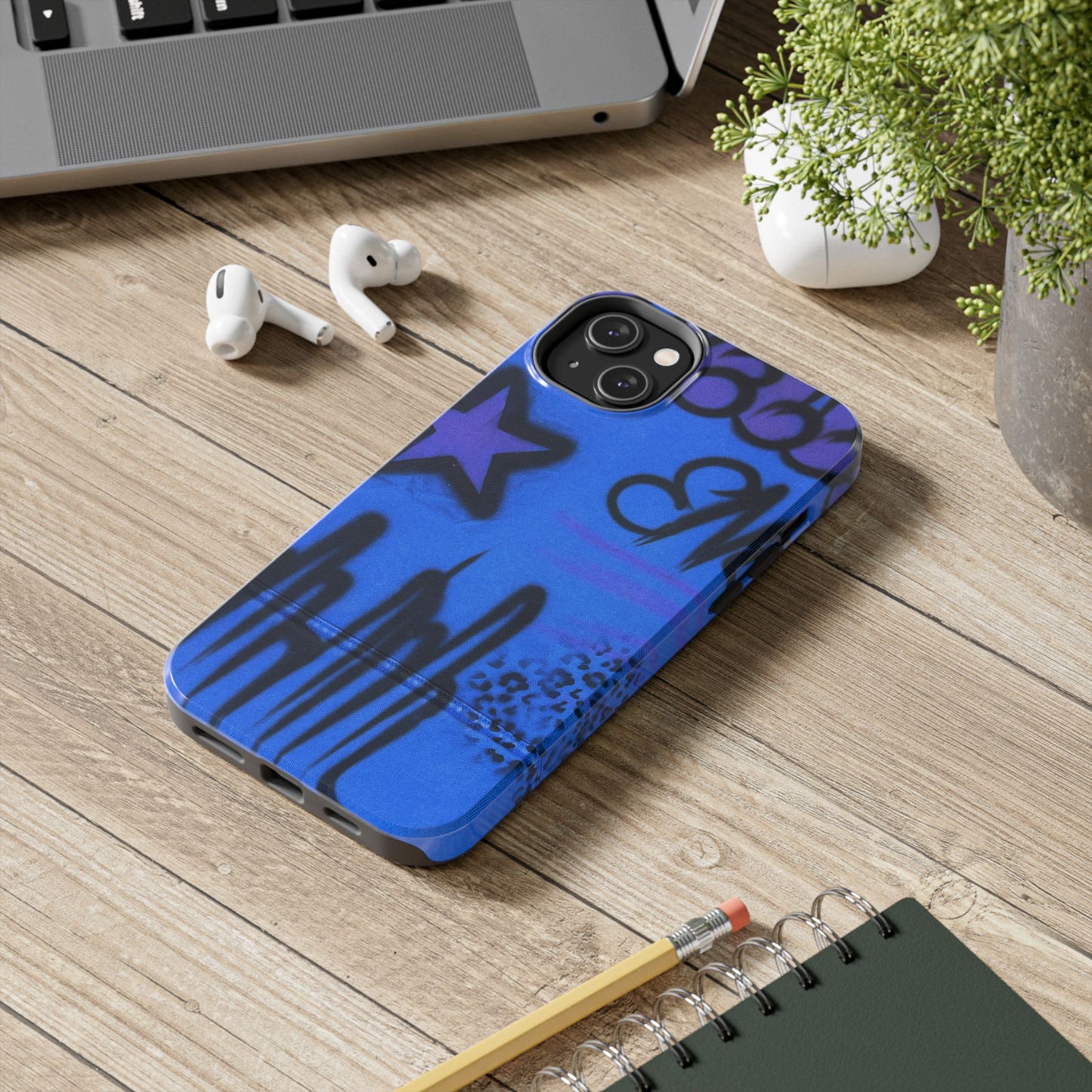 "infamous indigo" airbrush iPhone case