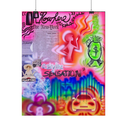 "skyline sensation" airbrush rolled print