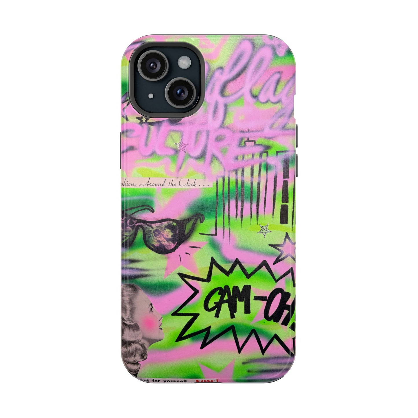 MagSafe "green camo" airbrush iPhone case