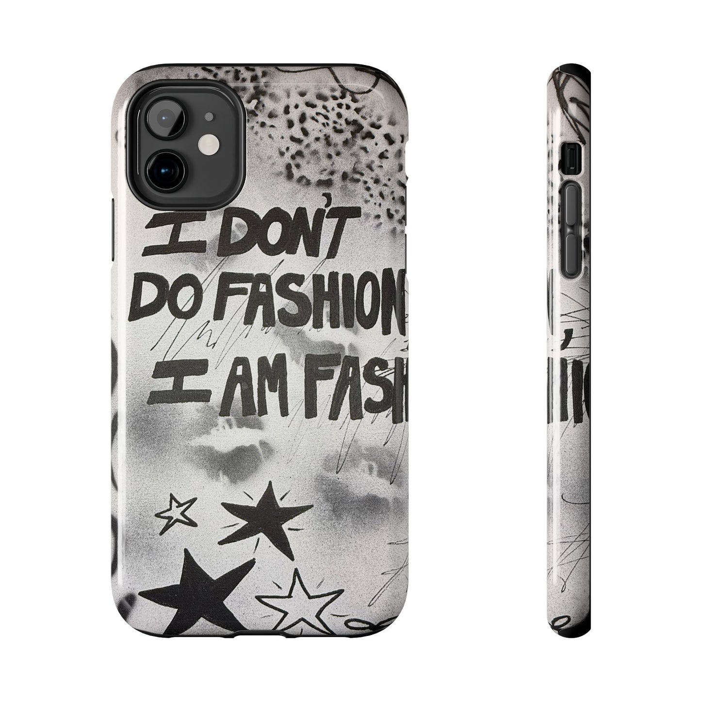 "i am fashion" airbrush iPhone case