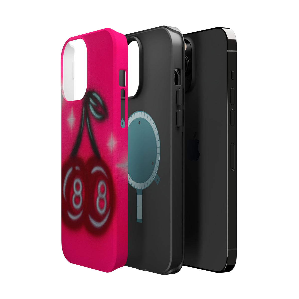 MagSafe "cherry 8ball" airbrush iPhone case