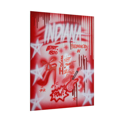 "indiana" airbrush rolled print