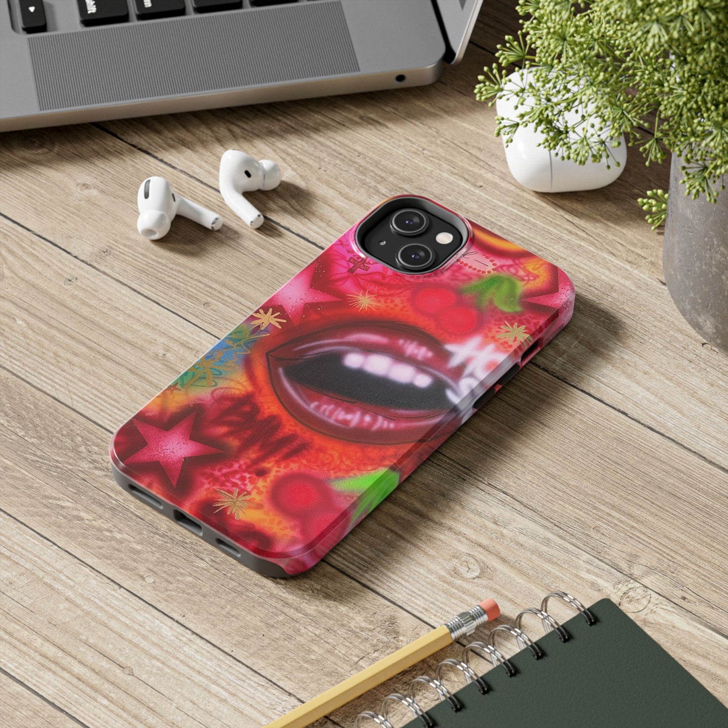 "hot stuff" airbrush iPhone case