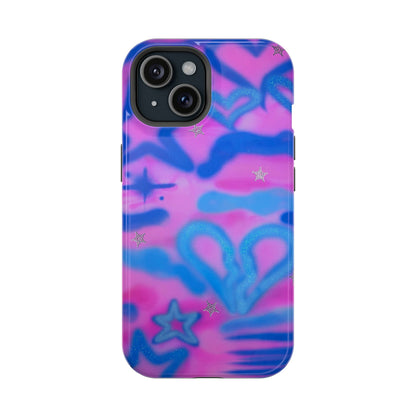MagSafe "blue camo" airbrush iPhone case