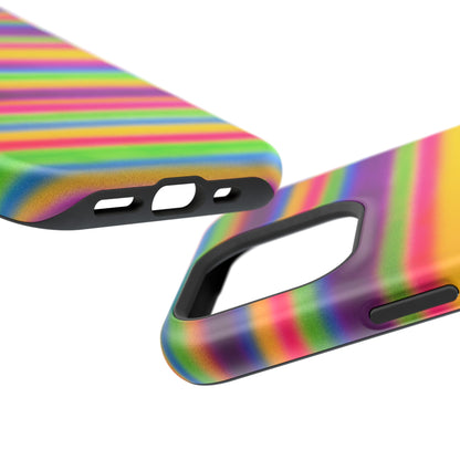 MagSafe "colorful stripes" airbrush iPhone case