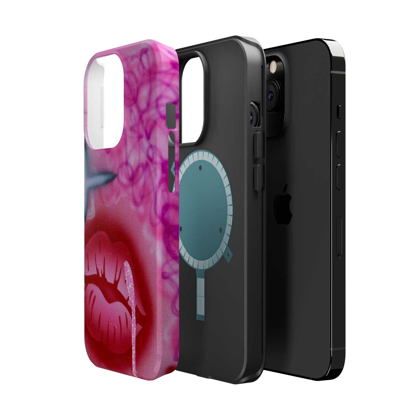 MagSafe limited edition "glitter aura" airbrush iPhone case