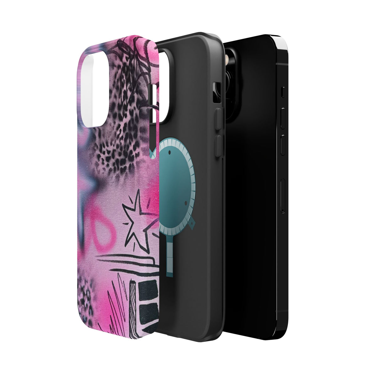 MagSafe "onyx cheetah" Airbrush iPhone Hülle