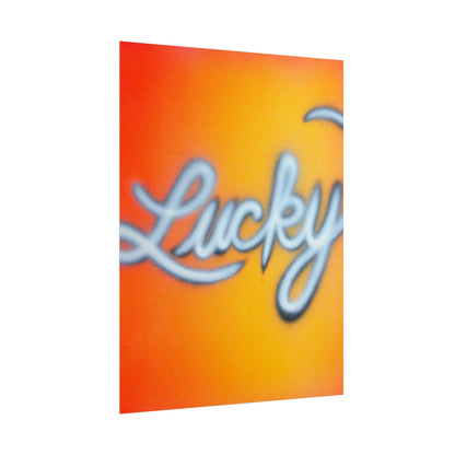"lucky" airbrush rolled print