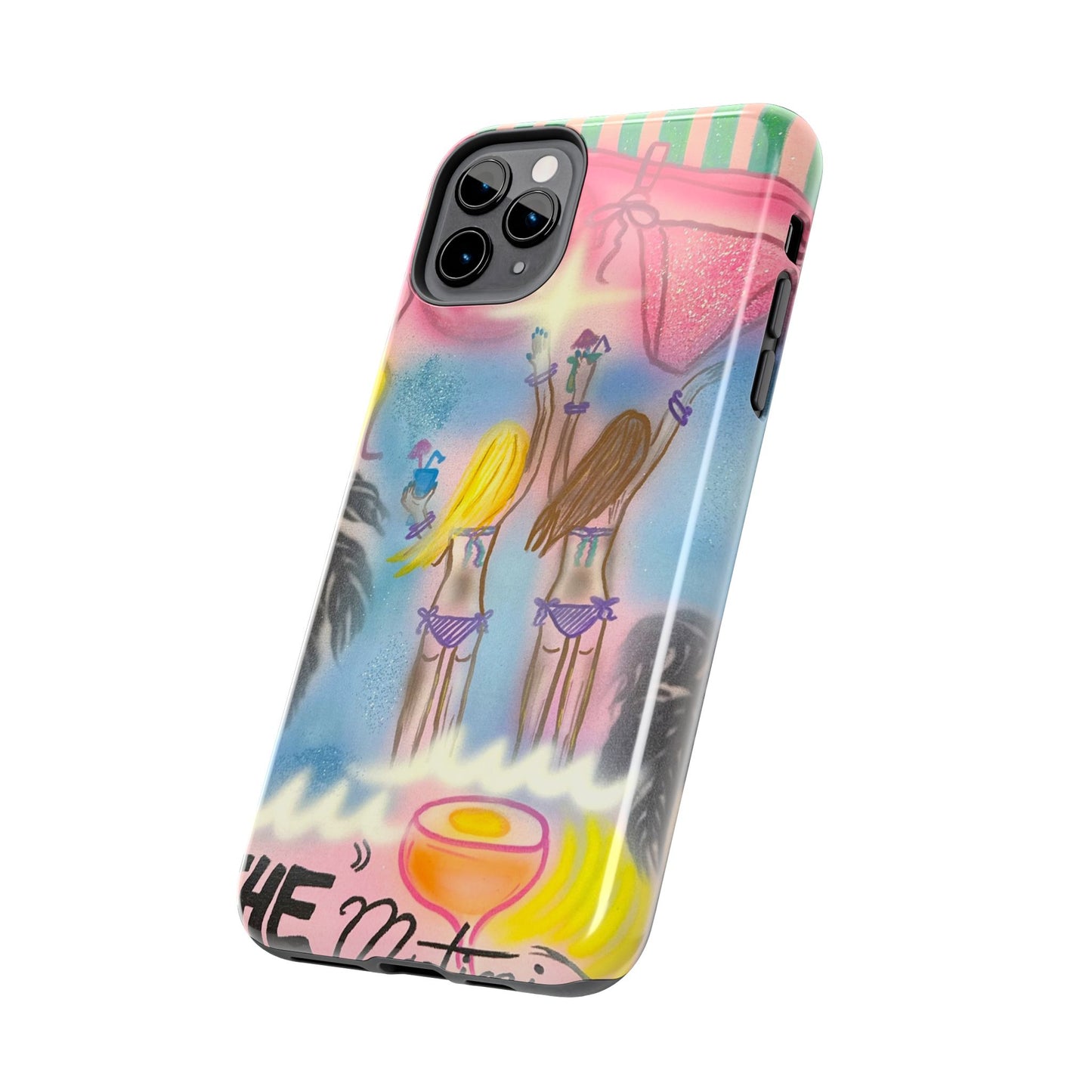 "kinis & tinis" airbrush iPhone case