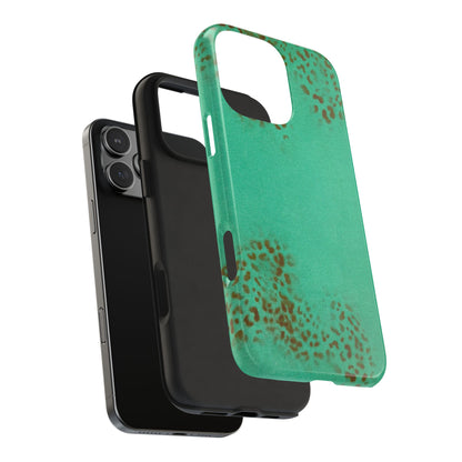 "teal cheetah" airbrush iPhone case