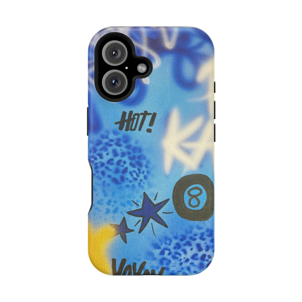 MagSafe "brilliant blues" airbrush iPhone case