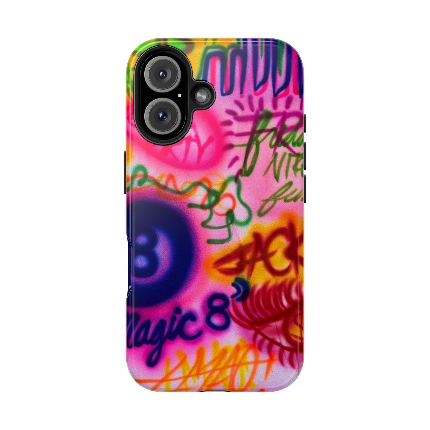 "colorful chaos" airbrush iPhone case